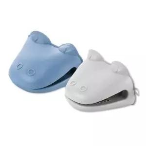 악어모양 실리콘 주방장갑 1p 블루 집게 뚝배기 WECF537