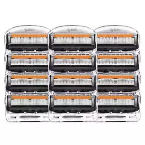 질레트 호환용 면도날 신형 프로글라이드 퓨전 파워 5중 면도날 12개입