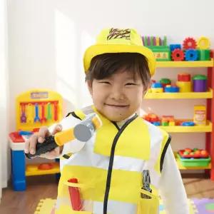 캐스B 건축가 역할의상 세트 직업체험 상황극 모자 공구 코스튬 조끼 유아 역할놀이 소품
