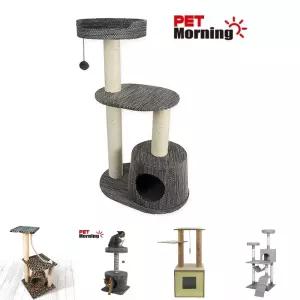 2기둥 3단 직조 캣타워/켓/타워/고양이/놀이/터/기구/소형/실내/가정/용/ZOT/ZPT/XKDNJ