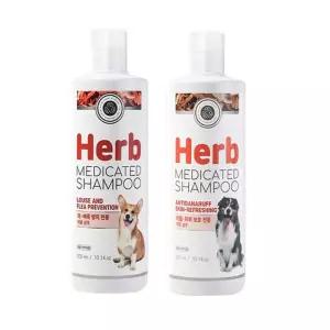 강아지 비듬 벼룩 제거 피부보습 허브 약용샴푸 500ml