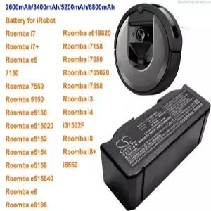 Roomba i7  + e5 2600 3400 5200 e5150 e515020 e5152 e5154 e6 용 Cameron Sino 6800mAh/7150 mAh/7550 mA