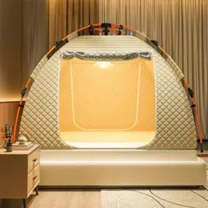 누빔 난방텐트 보온 침대 수면 겨울 실내 패딩 방한