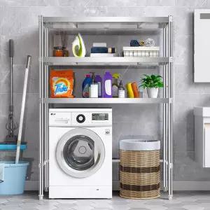 스텐 세탁기 선반 정리 다용도실 단 수납장 잡화보관