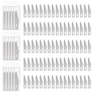 하핑턴 100pcs Exacto 나이프 블레이드 #2 취미 나이프 교체 블레이드 예비 정밀 Exacto 블레이드 취미 나이프 블레이드 DIY, 아트, 커팅, 조각, 스크랩북, 스텐실용 리필