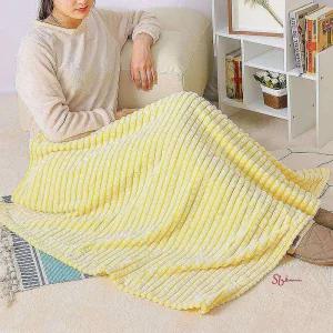 모던체크담요 옐로우 차량용 극세사 무릎opq974