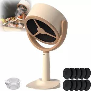 ZeawIesvbyt 스모크 어웨이 정화기 선풍기 흡연용 휴대용 12개의 PCS 필터 포함 주방 가정 바비큐 냄비용