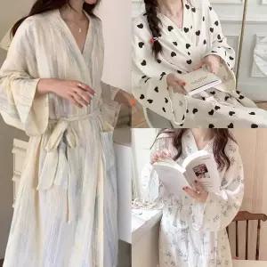 골프 목욕가운 샤워가운 실내복 홈웨어 면잠옷 여성실내복 면잠옷