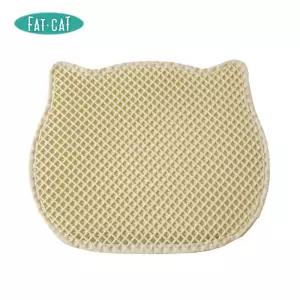 팻캣 벌집 모래매트 베이지/고양이모래발판/캣모래발판/캣모래매트/고양이용발매트/고양이매트/고양이모래