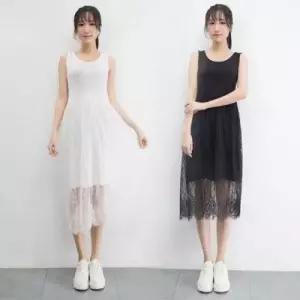 이쁘다요 민소매 레이어드 레이스 원피스 WFLMNA7