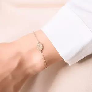 [로이드](센텀시티점)18K 오벌 각인 프레임 팔찌 LWB19113G