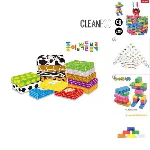 h01 가꿈 작은종이블록 동물패턴 50피스