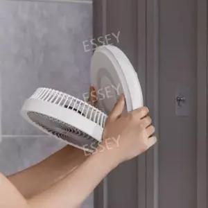 무선 욕실 미니 공기순환 충전식 선풍기 화이트 주방 벽걸이형 화장실 다용도