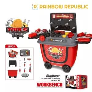 공구놀이박스 28pcs/어린이날/선물/장난감/소꿉놀이/역할놀이/유아/유치원/완구/남아/공구테이블/직업놀이