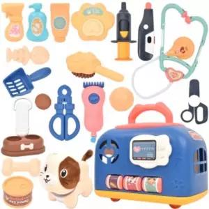 펫케이지 반려동물 미용케어 병원놀이 켄넬 세트 고양이 rx-818c 애착인형 이동장/역할놀이완구/유아병원