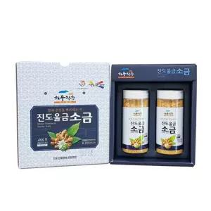 진도울금소금 400g (세트)/조리용/천일염/조미료/가루/식품/소금/선물용/가정용/맛있는/세트/고급/요리용