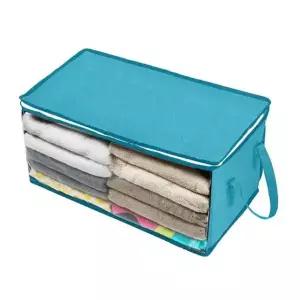 옷정리함 투명창 리빙박스 홈슨 의류 부직포 이불