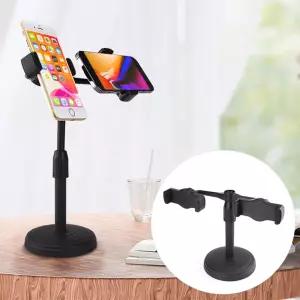 당출 큐 스마트폰 더블 홀더 거치대 휴대폰 책상 스탠드 촬영 방송 장비