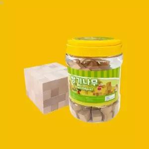 E2010020 네모세모 쌓기 나무 2.0cm 108pcs + 2L/가정용/도미노/게임/미니/블럭쌓기/나무쌓기/보드게임
