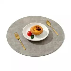 원형 식탁 테이블 매트 그레이/패드/깔판/주방/덮개/야외/받침대/러그/고급/장식/상판/러너/깔개/커버/칼라