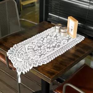 아이보리 테이블 러너 식탁깔개 식탁장식보/패드/깔판/주방/덮개/야외/받침대/러그/고급/장식/상판/깔개