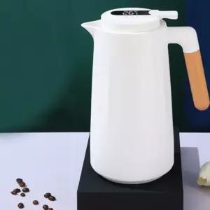 올굿 온도표시 이중유리 보온주전자(1L) (화이트)/가정/가열/주전자/조리/티포트/물/차/캠핑/보온/손잡이