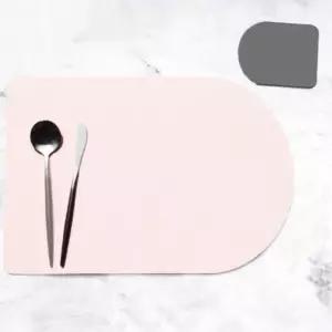 컵받침 세트 테이블 매트 + 받침 주방 데코 가죽 깔개/깔판/러그/야외/키친/칼라/커버/러너/예쁜/호텔용