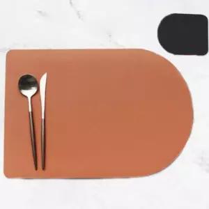 테이블 매트 블 주방용품 리버시블 가죽 + 컵받침/키친/칼라/커버/러너/예쁜/호텔용/개인용/패드/일반/식탁