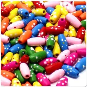 나무비즈 (타원꽃)/파스텔/놀이/어린/공장/공예/완구/미술/비즈/세트/컬러/대용량/공작/만들기/취미/아동