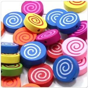 나무비즈 (골뱅이)/파스텔/놀이/어린/공장/공예/완구/미술/비즈/세트/컬러/대용량/공작/만들기/취미/아동