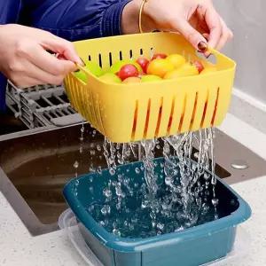 냉장고 과일 보관 바구니 물빠짐