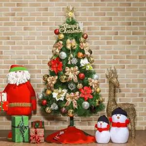 180cm 골드레드 장식 솔잎 트리 풀세트(전구)