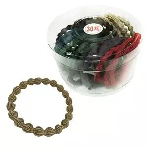 머리끈 올록볼록 주름고무줄 30P 코사지통 헤어밴드