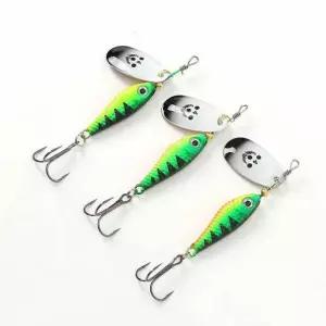 스피너 베이트 낚시 미끼 그린 색상 어복유도 루어 장치