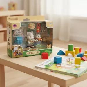 실바니안 패밀리 탐험을떠나는 라떼고양이 남매 동물 인형 피규어 장난감 미니어처 탐험놀이