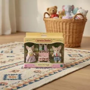 실바니안 패밀리 사막여우 가족 동물 인형 장난감 아기돌보기 미니어처 피규어 유모차 인형놀이