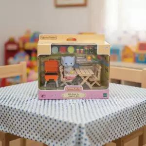 실바니안 패밀리 코끼리 캠핑놀이 세트 BBQ 미니어처 동물 인형 피규어 장난감 역할놀이