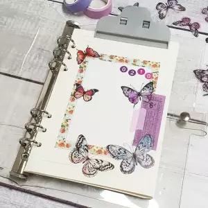 다이어리스티커 나비 스티커 40P 세트 보라나비