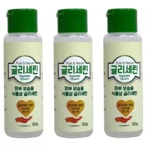 천연보습원료 퓨어앤네이쳐 식물성 글리세린 120g 3개 보습 수분 삼현