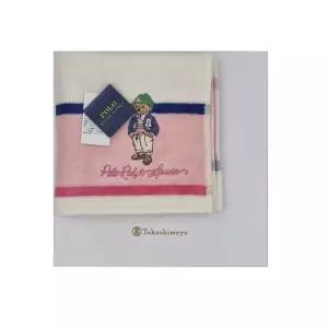 랄프로렌 곰돌이자수 핑크/화이트 타월손수건 bear-10