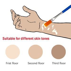 30ml Leukoderma 커버 액체 방수 컨실러 크림 여성 남성 얼굴 변색 된  Vitiligo 패치 메이크업