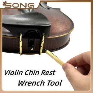 바이올린 턱받침 숄더 샤프트 스크루드라이버 체레스트 키 나사 렌치 구리 비올라 턱 레스트 수리 도구 액세서리 1개