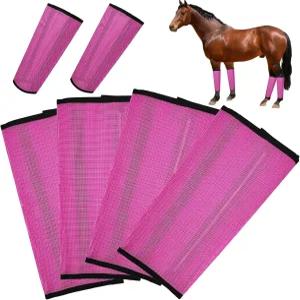 자루아투 4종 말용 플라이 부츠 메시 말 포니 파리와 모기 물림 방지 레깅스 보호 통기성 부드럽고 편안한