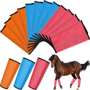 불유 말 통기성 메시 부츠 보호용 플라이 12종 세트 파리 및 모기 물림 방지용 다리 루즈 랩 레깅스