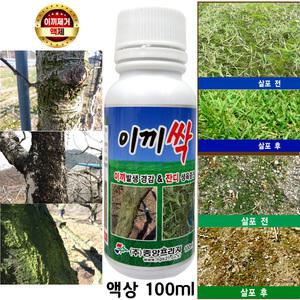 과수 나무 이끼제거제 청태 제거제 골프장 운동장 정원 묘지 벌초 산소 마당 관리 약 10평 전용 액비 100ml 이끼싹 예방제 잔디 영양제 잔디 밭 주말농장 텃밭 화분 화초 잔듸