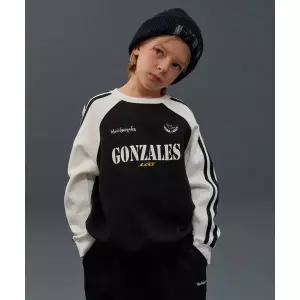 [마크곤잘레스키즈]곤잘레스 라글란 테이프 맨투맨-블랙 (MG54TM07BK)_IC