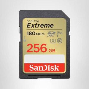 [미국배송] 샌디스크 256GB 익스트림 SDXC UHS-I 메모리 카드 - C10 U3 V30 4K UHD SD SDSDXVVV-256G-GNCIN