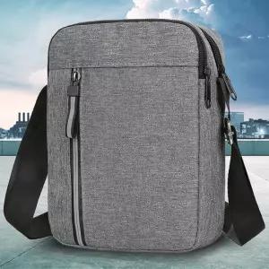 크로스백 심플한 남녀공용 보조백 비지니스 [월드온] 야간반사 초경량 슬링백 멀티포켓 뒷면지퍼 가방