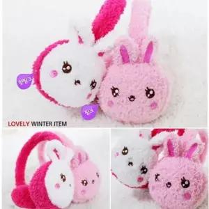 (선택 감성토끼 인형귀마개(색상랜덤))재고정리 감정토끼 인형 귀마개 방한 겨울철 귀보호 캐릭터 귀마개