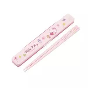 헬로키티 캐릭터 무소음 18cm 젓가락 케이스 세트